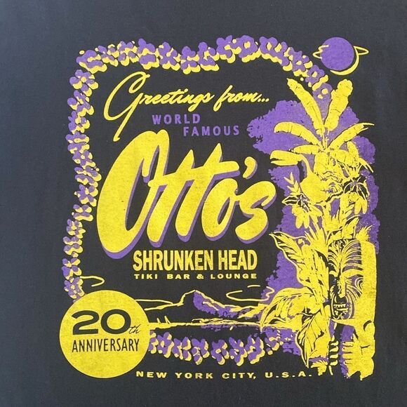 Otto's Shrunken Head Tiki Bar NY 20th Anniversary Size Medium - Picture 6 of 8